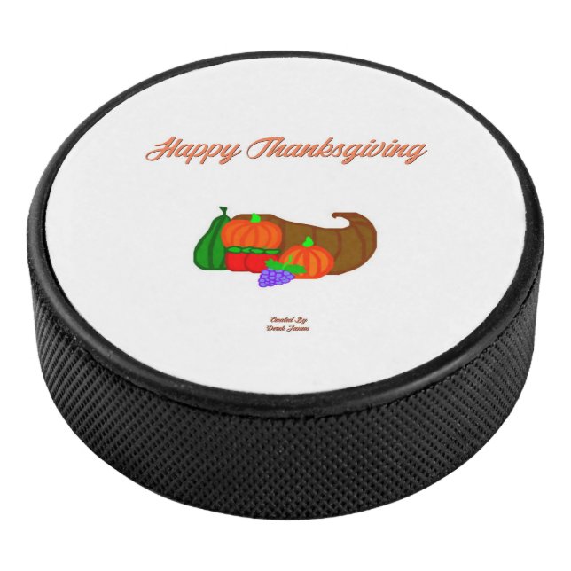 Thanksgiving Cornucopia Hockey Puck (3/4/2016 12:00:00 AM)