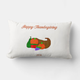Thanksgiving Cornucopia Lumbar Pillow