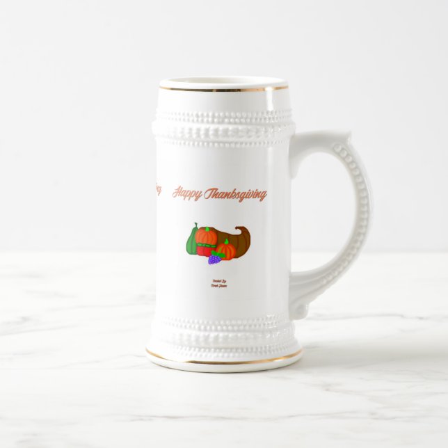 Thanksgiving Cornucopia Stein Mug (Right)