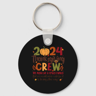 Thanksgiving Crew 2024 Turkey Fall Family Matching Keychain