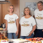 Thanksgiving Crew | Cute Family Reunion T-Shirt<br><div class="desc">Customize these cute autumn t-shirts with your last name for a family reunion or dinner gathering this Thanksgiving. Perfect for family photos, reunion parties, road trips and more. This collection is perfect for harvest-inspired Thanksgiving events and décor. Gather your family (biological or otherwise) 'round the table to celebrate this year's...</div>