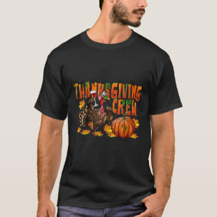 Thanksgiving Crew Matching Family Turkey Funny Gif T-Shirt