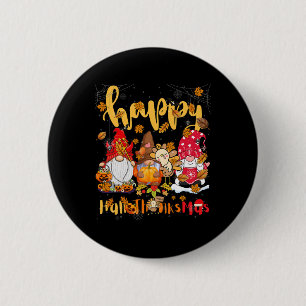 Thanksgiving Cute Gobble Gobble Turkey Pilgrim Lit 2 Inch Round Button