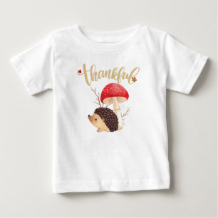 Thanksgiving Cute Kawaii Hedgehog  Autumn Thankful Baby T-Shirt