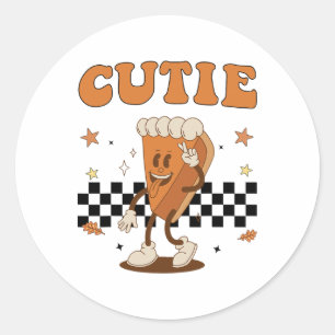 Thanksgiving Cutie Funny Toddler Boy Girl Kids  Classic Round Sticker