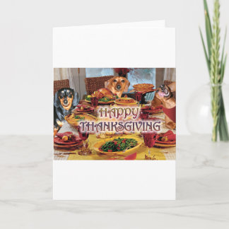 Thanksgiving Dachshunds Holiday Card