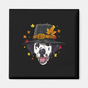 Thanksgiving Dalmatian Pilgrim Turkey Day Autumn F Magnet