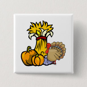Thanksgiving Day 2 Inch Square Button