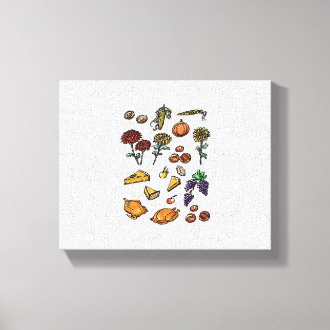 Thanksgiving day autumn attributes Classic T-Shirt Canvas Print (Front)