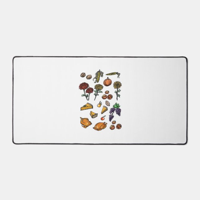 Thanksgiving day autumn attributes Classic T-Shirt Desk Mat (Front)