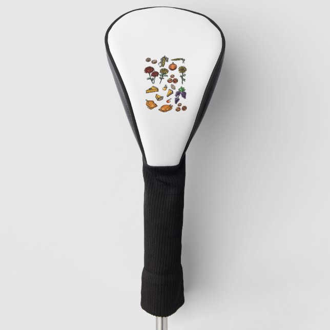 Thanksgiving day autumn attributes Classic T-Shirt Golf Head Cover (Front)