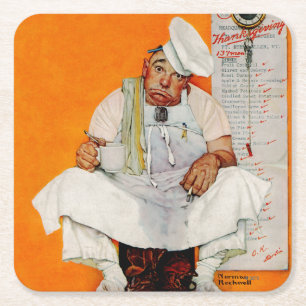 Thanksgiving Day Blues Square Paper Coaster