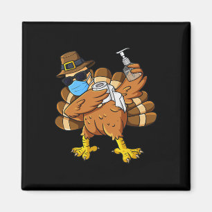 Thanksgiving Day Dabbing Turkey Pilgrim Boys Kids Magnet