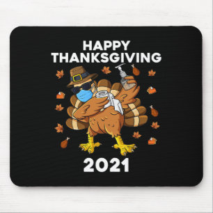 Thanksgiving Day Dabbing Turkey Pilgrim Fun Boys K Mouse Pad