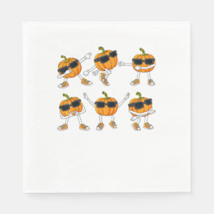 Thanksgiving Day Dancing Pumpkin Boys Girls Kids Napkin