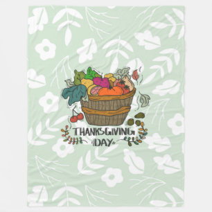 Thanksgiving Day Fleece Blanket