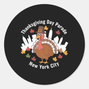 Thanksgiving Day Parade New York City  Classic Round Sticker