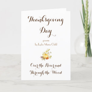 Thanksgiving Day Poem Holiday Card