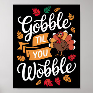 Thanksgiving Day Thankful Dinner Boys Girls Kids G Poster