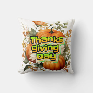 Thanksgiving Day Throw Pillow