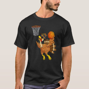 Thanksgiving Day Turkey Basketball Player Pilgrim T-Shirt