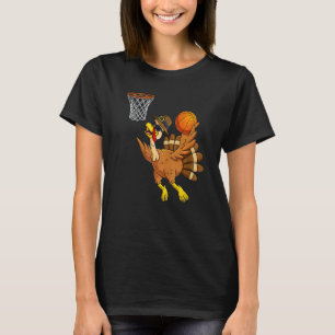 Thanksgiving Day Turkey Basketball Player  Pilgrim T-Shirt