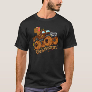 Thanksgiving Day Turkey Riding A Monster Truck T-Shirt