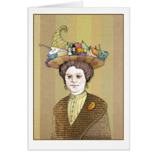 Thanksgiving Day  Woman Greeting Card