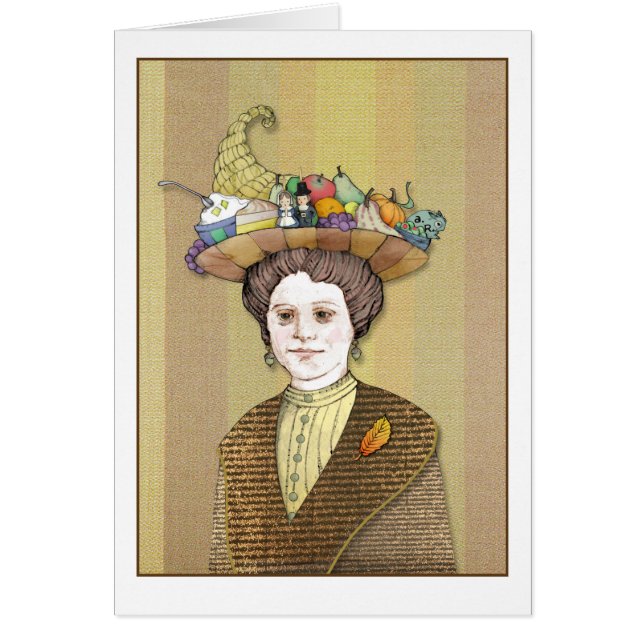 Thanksgiving Day  Woman Greeting Card (Front)