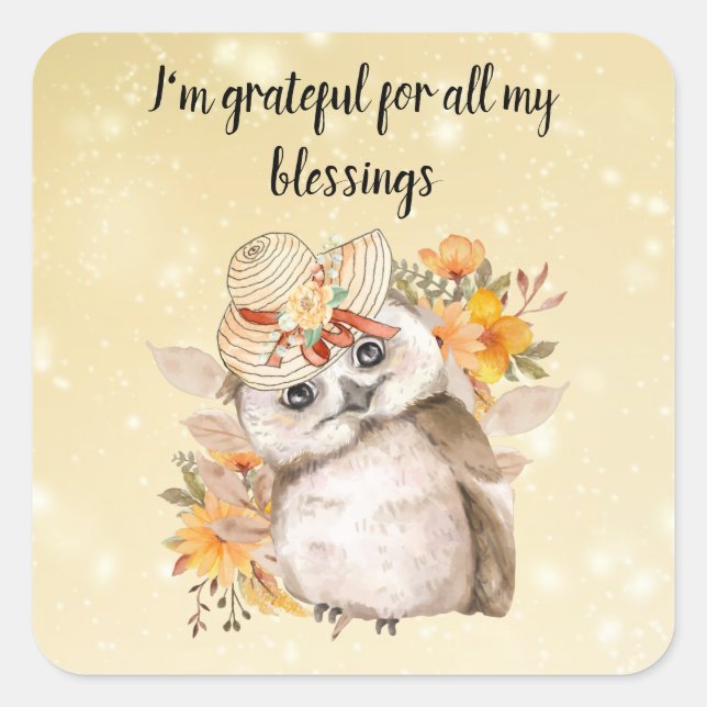 Thanksgiving Decor Fall Farmhouse  Square Sticker (Front)