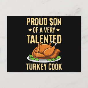 Thanksgiving Design for a Son of a Turkey Cook Holiday Postcard