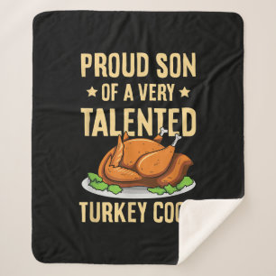 Thanksgiving Design for a Son of a Turkey Cook Sherpa Blanket