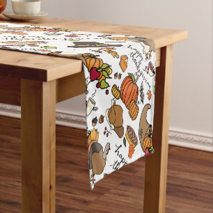 Thanksgiving Design with Pumpkins, Turkeys Runner