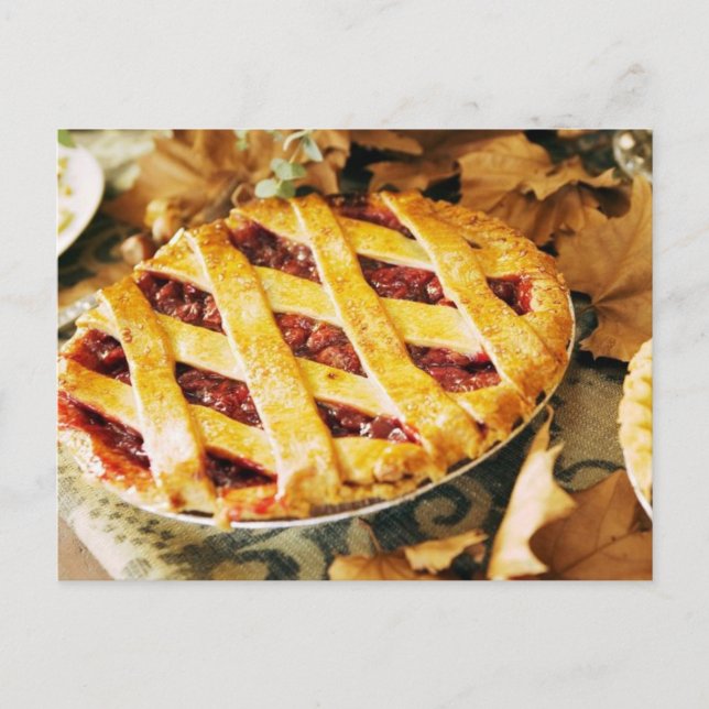 Thanksgiving Dessert Holiday Postcard (Front)
