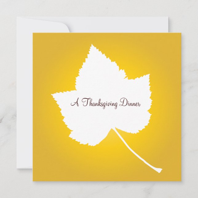 Thanksgiving Dinner Autumn Fall Invitation (Front)