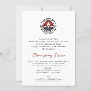 Thanksgiving Dinner Corporate Event Invitation