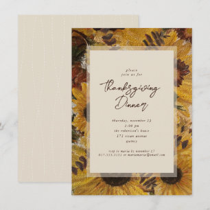 Thanksgiving Dinner Fall Floral Invitation