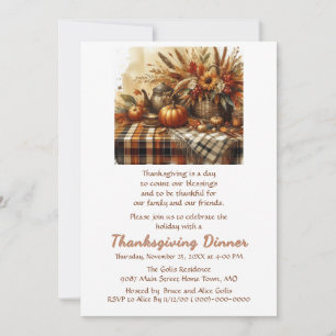 Thanksgiving Dinner Family Friends  Invitation