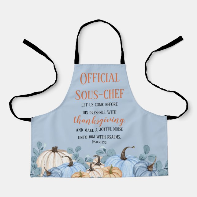 Thanksgiving Dinner Helper Sous-Chef  Apron (Front)