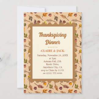 Thanksgiving Dinner Invitation