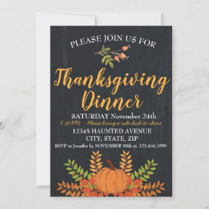 Thanksgiving Dinner Invitation