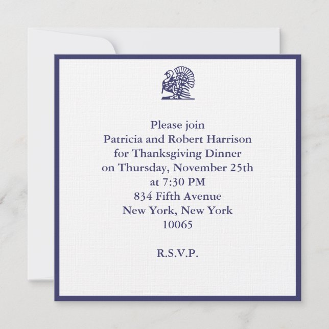 Thanksgiving Dinner Invitation (Front)