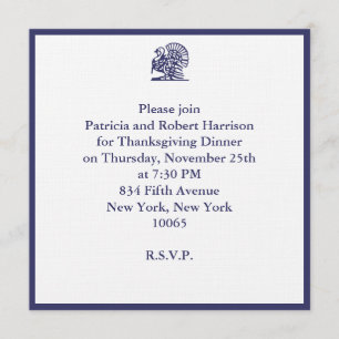 Thanksgiving Dinner Invitation