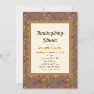 Thanksgiving Dinner Invitation
