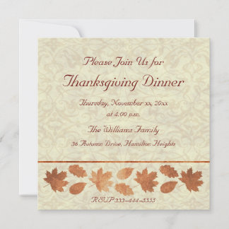 Thanksgiving Dinner Invitation