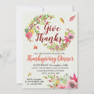 Thanksgiving Dinner Invitation