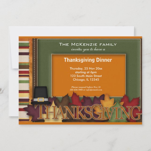 Thanksgiving Dinner Invitation (Front)