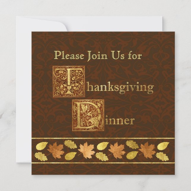Thanksgiving Dinner Invitation (Front)