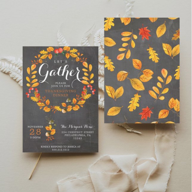 Thanksgiving Dinner Invitation - Chalkboard (Creator Uploaded)