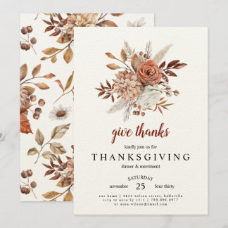 Thanksgiving Dinner Invitation | Give Thanks
